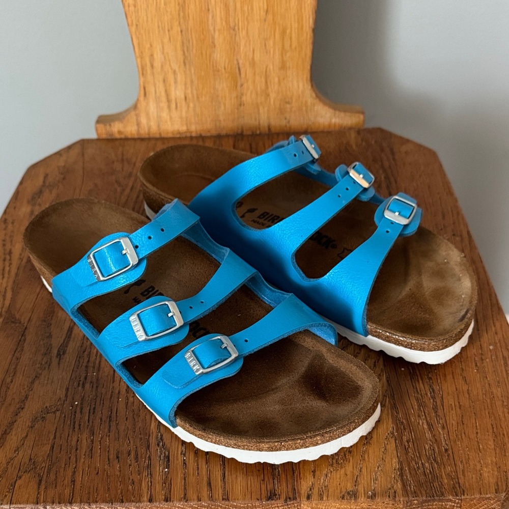 Birkenstock Blue Triple Strap Sandals